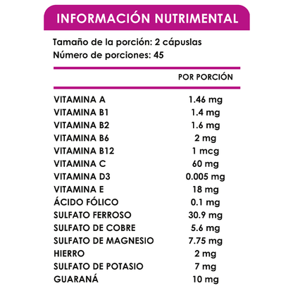 VITAMINAS Y MINERALES 90 CAPS
