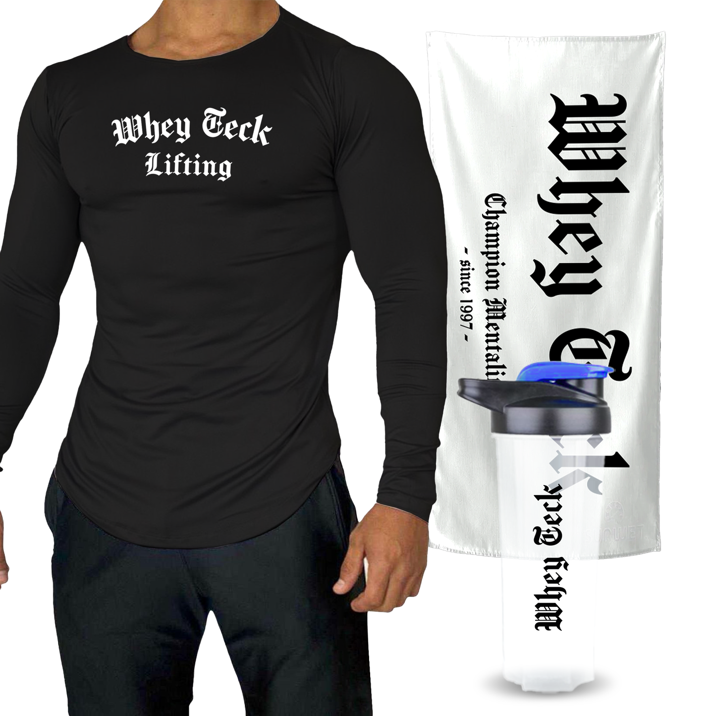 TOALLA DE GYM + SHAKER 700ml +  PLAYERA