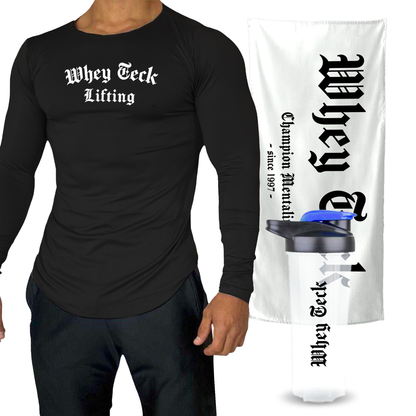 TOALLA DE GYM + SHAKER 700ml +  PLAYERA